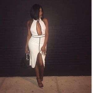 Keyhole backless dress